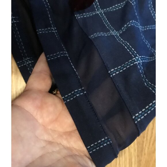 JOCKEY Sleep Lounge Shorts Men Med Rest Well Moisture Wicking Navy Plaid Pockets - Picture 6 of 10